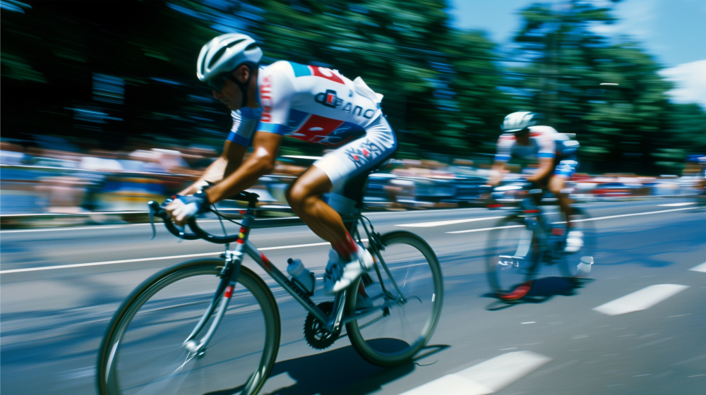 Cyclists running a tour